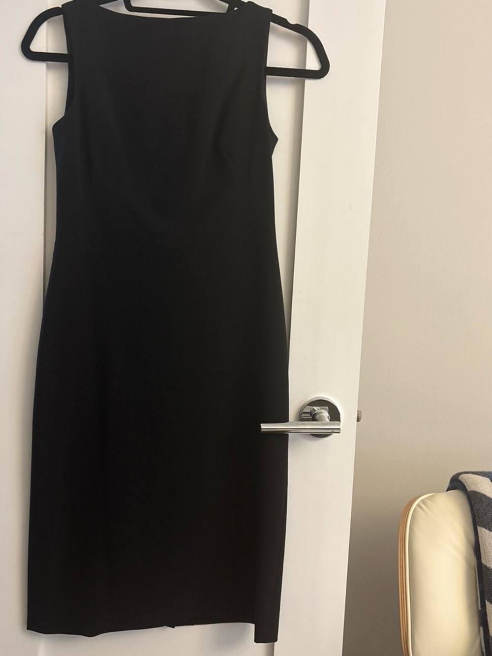 Theory Black Sleeveless Midi Sheath Dress